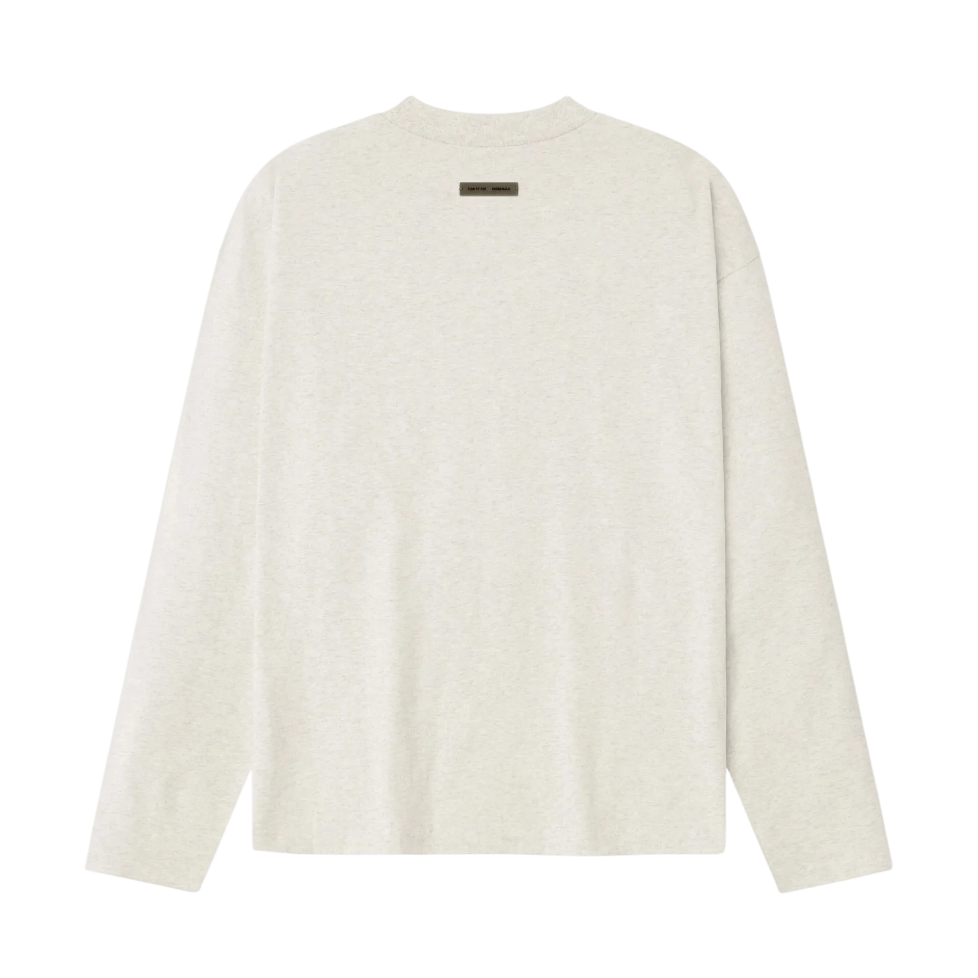Fear of God Essentials Embroidered Classic Long Sleeve Tee Oatmeal Heather - Im Your Wardrobe