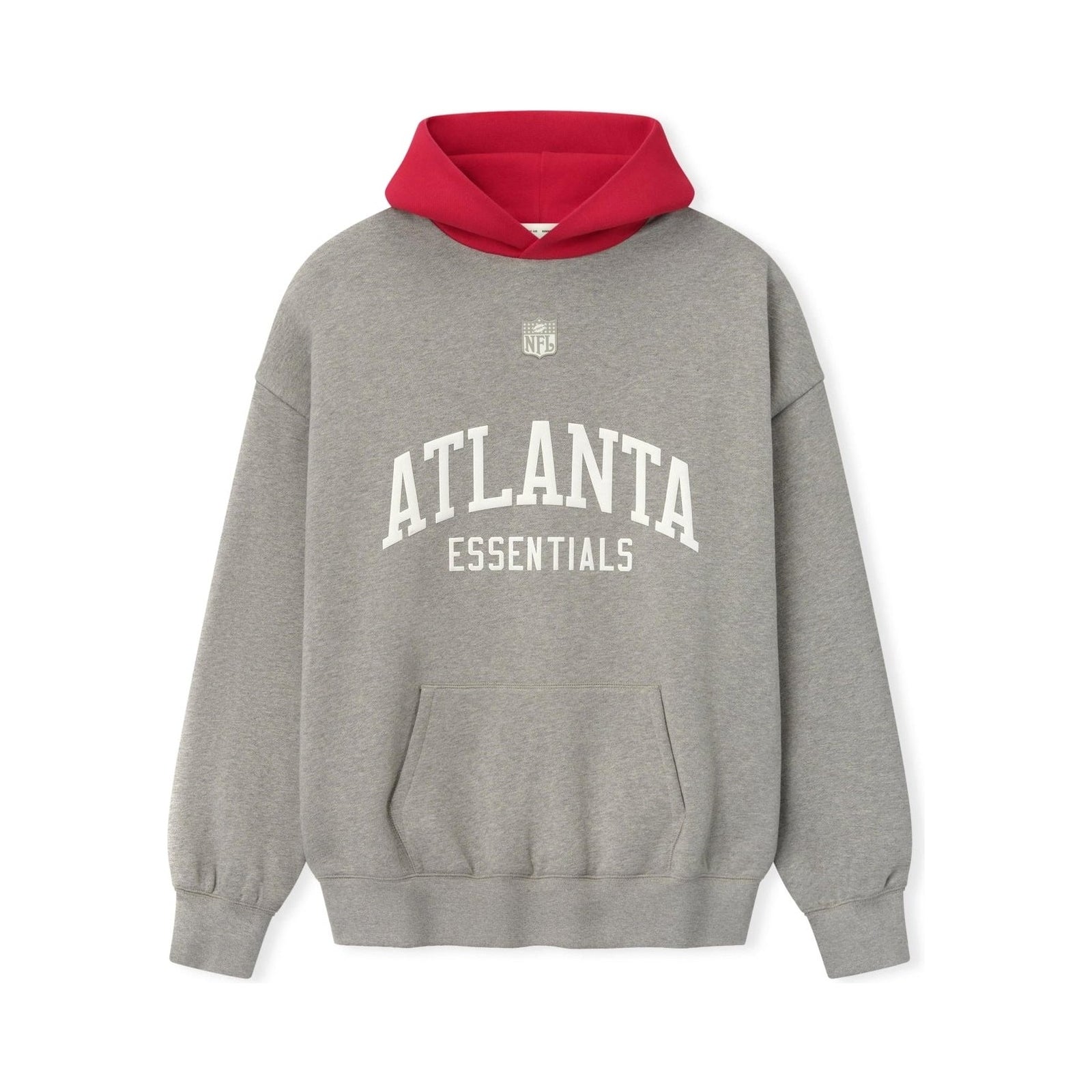 Fear of God Essentials Falcons Hoodie Dark Heather/Red - Im Your Wardrobe