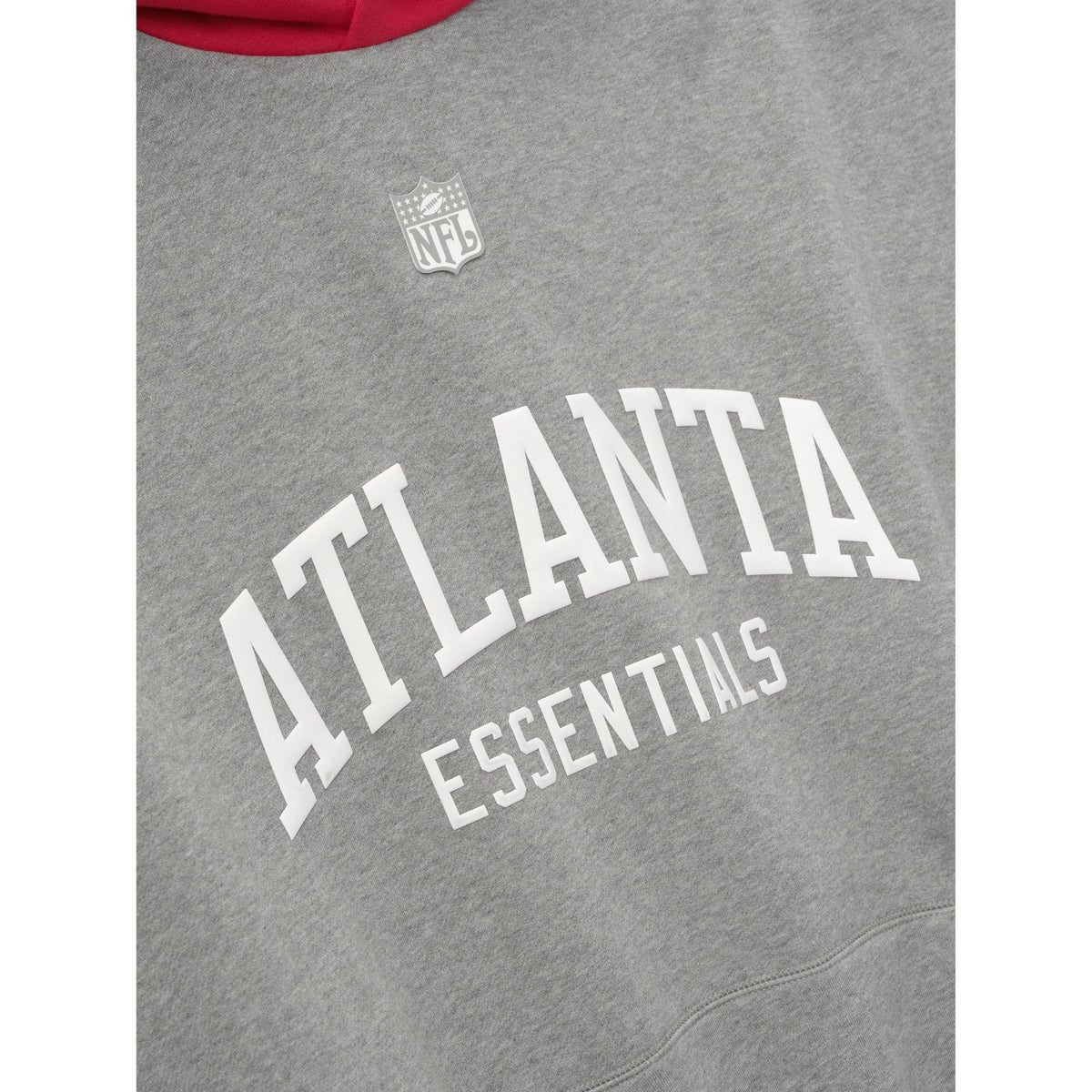 Fear of God Essentials Falcons Hoodie Dark Heather/Red - Im Your Wardrobe