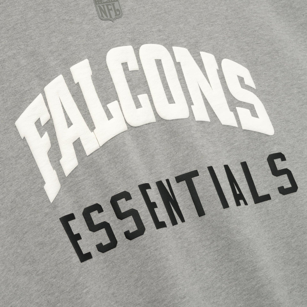 Fear of God Essentials Falcons Sport Hoodie Concrete Heather/Red - Im Your Wardrobe