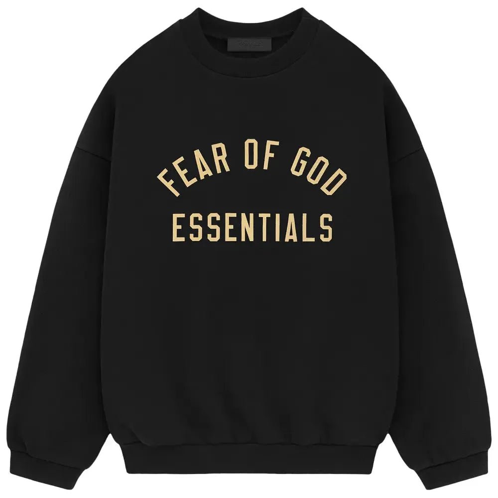 Fear of God Essentials Fleece Crewneck Black - Im Your Wardrobe