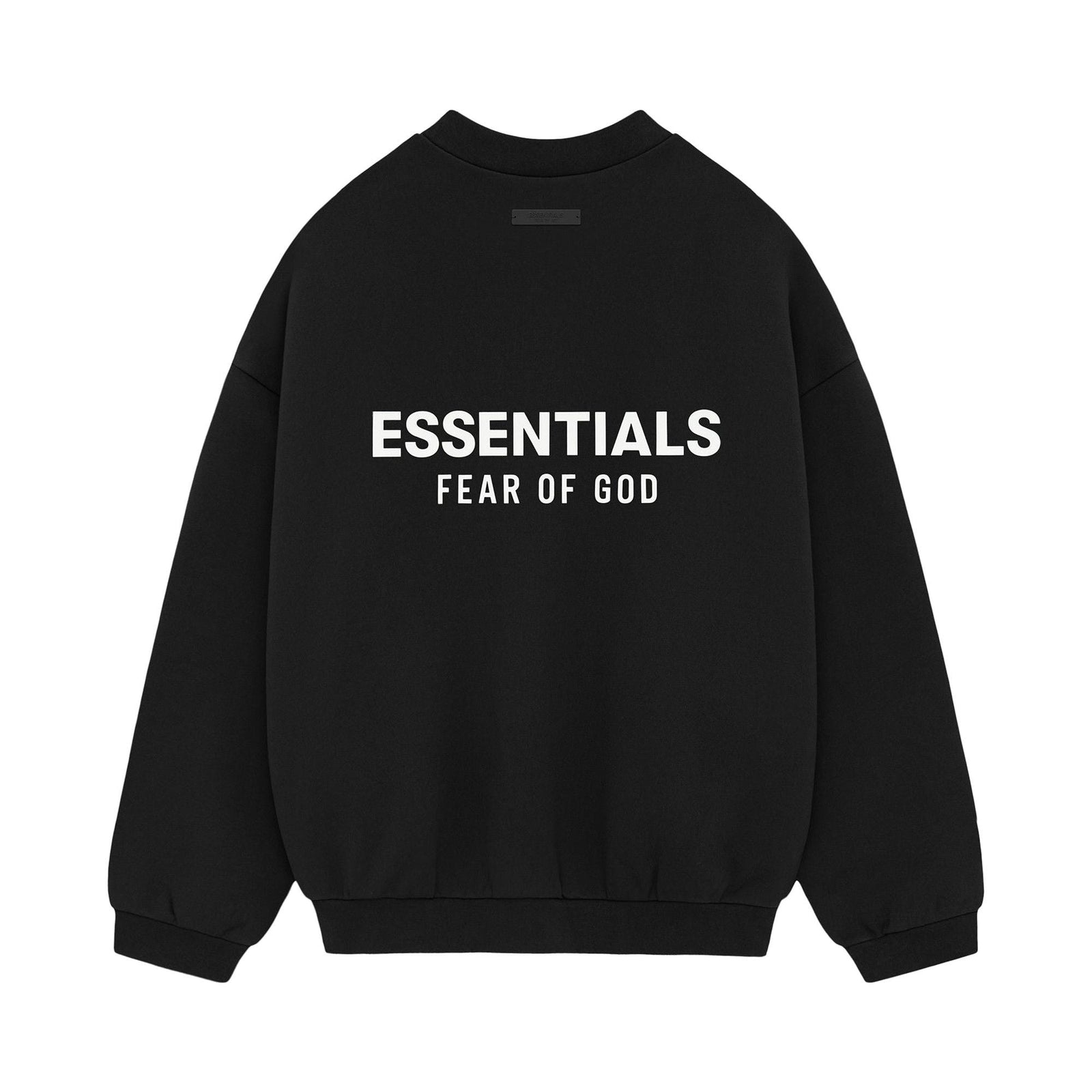 Fear of God Essentials Fleece Crewneck II Black (FW24) - Im Your Wardrobe