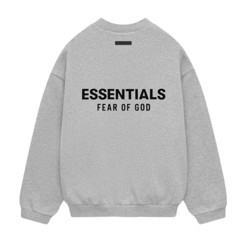 Fear of God Essentials Fleece Crewneck (Light Heather Gray) (FW24) - Im Your Wardrobe