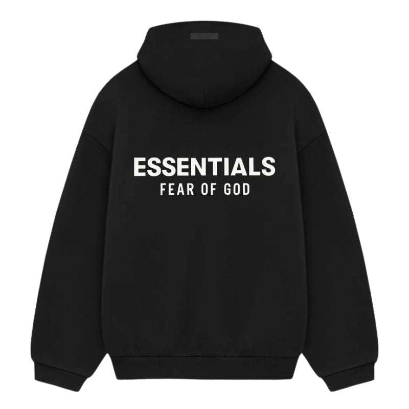 Fleece Hoodie - Black | ESSENTIALS | Fear of God