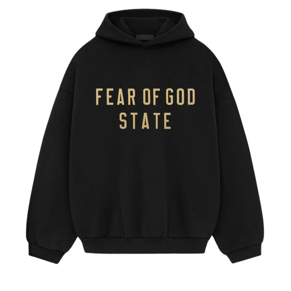Fear of God Essentials Fleece Hoodie &#39;Black&#39; (FW24) - Im Your Wardrobe