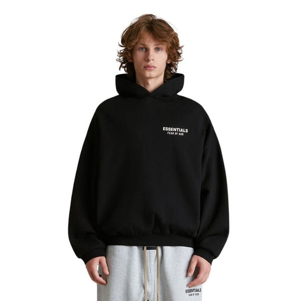 Buy Fear of God Essentials Fleece Hoodie (Black) (FW24) in NZ Im