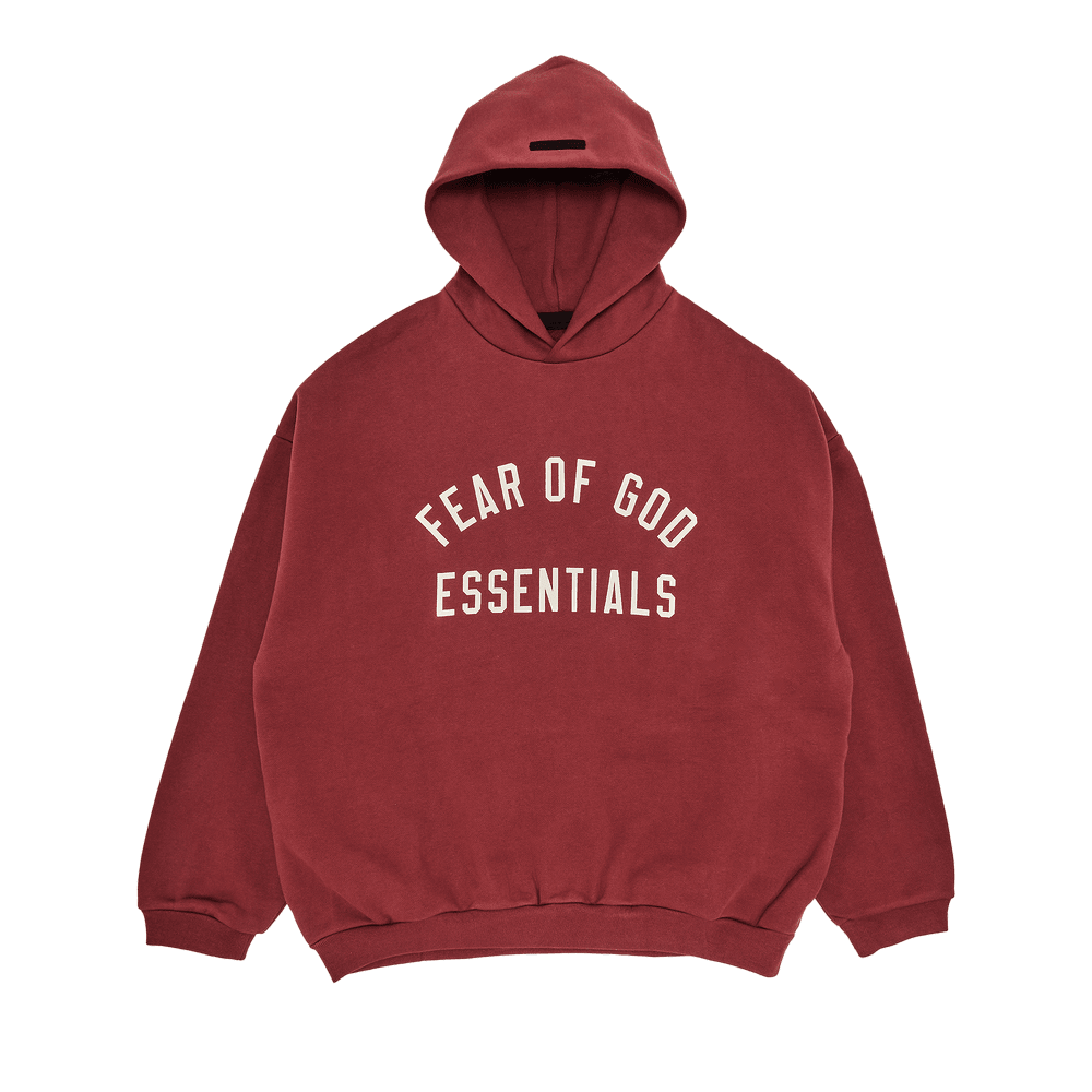 Fear of God Essentials Fleece Hoodie Crimson - Im Your Wardrobe