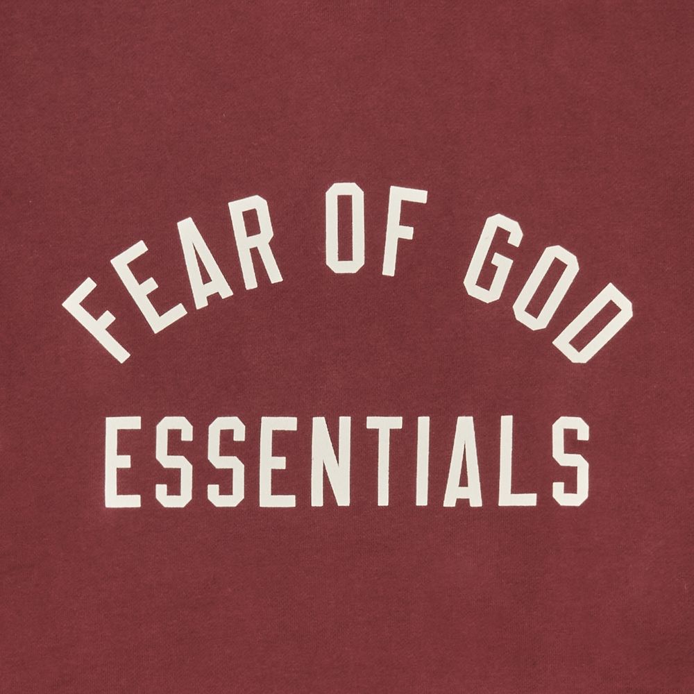 Fear of God Essentials Fleece Hoodie Crimson - Im Your Wardrobe