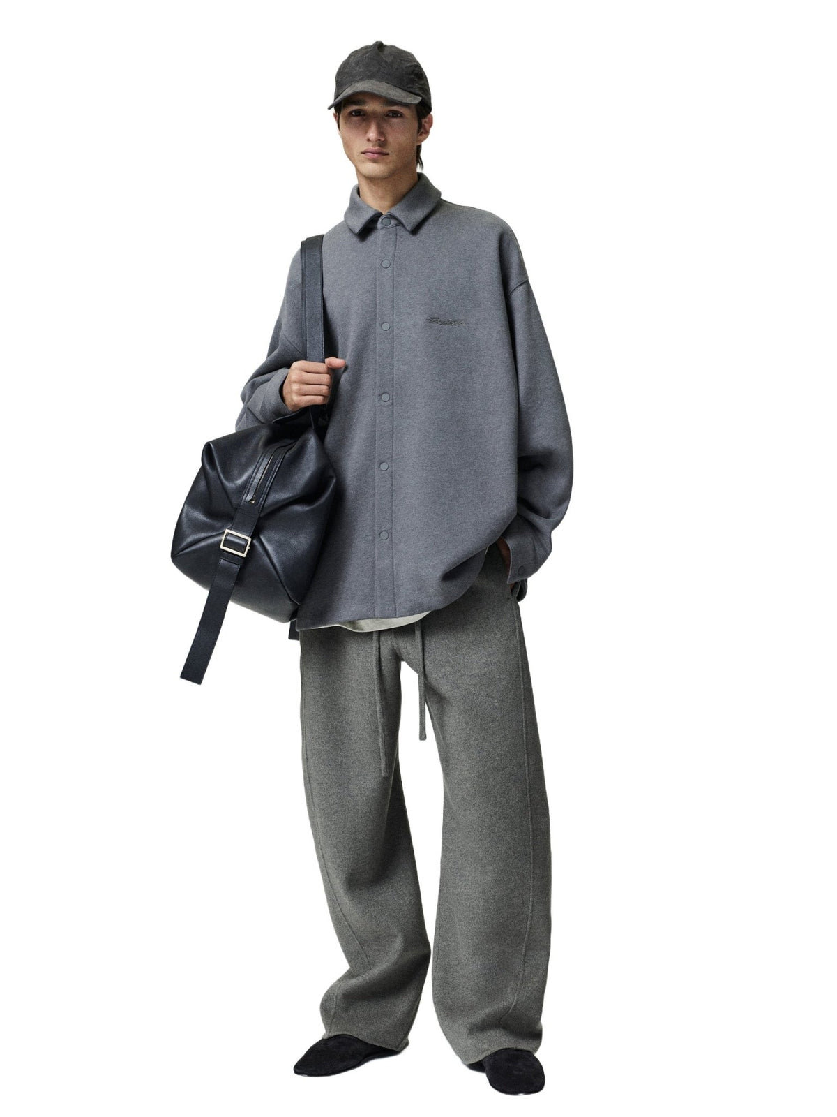 Fear of God Essentials Fleece Overshirt Ash Heather - Im Your Wardrobe