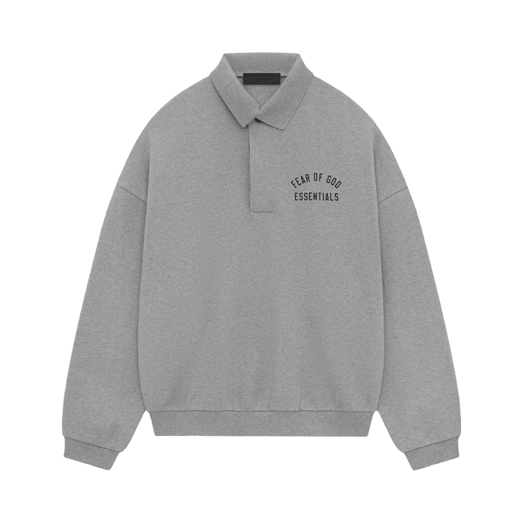 Fear of God Essentials Fleece Polo Dark Heather (FW24) - Im Your Wardrobe
