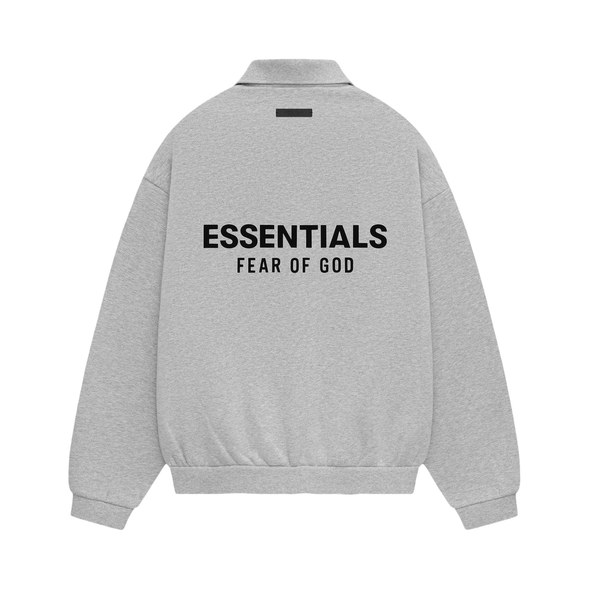Fear of God Essentials Fleece Polo Light Heather Grey (FW24) - Im Your Wardrobe