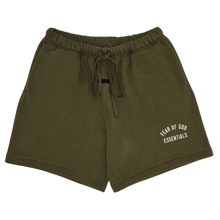 Fear of God Essentials Fleece Soccer Short Military (FW24) - Im Your Wardrobe