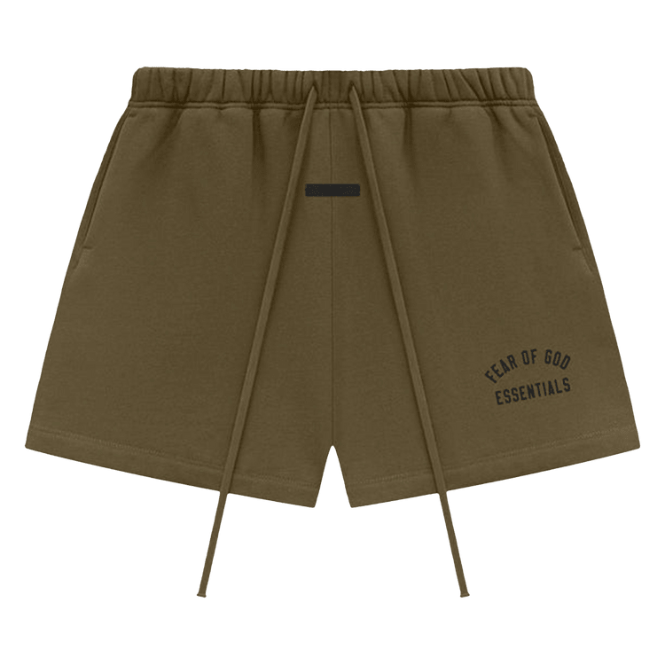 Fear of God Essentials Fleece Soccer Short Olive (FW24) - Im Your Wardrobe