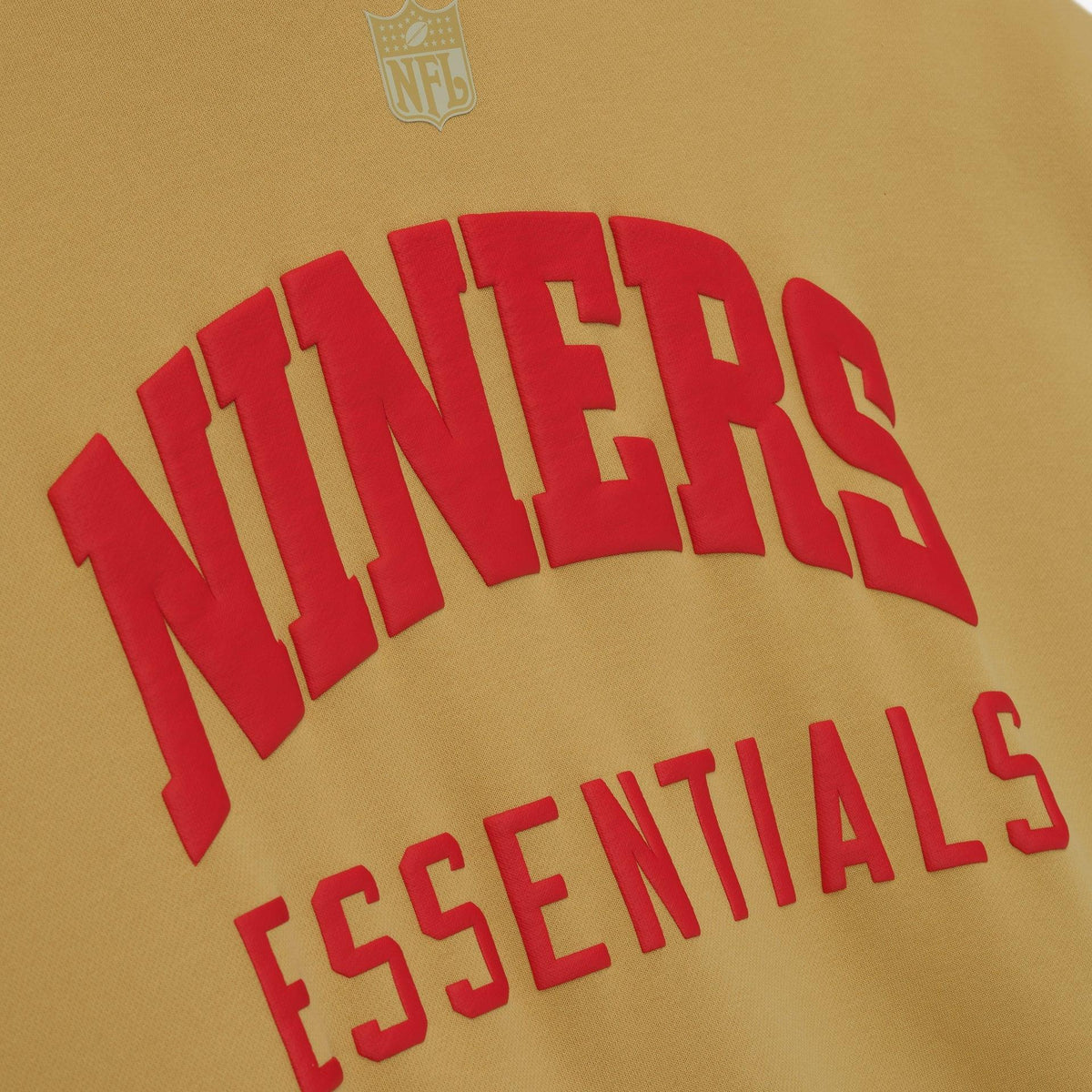 Fear of God Essentials Forty Niners Sport Hoodie Prairie Sand/Concrete Heather - Im Your Wardrobe