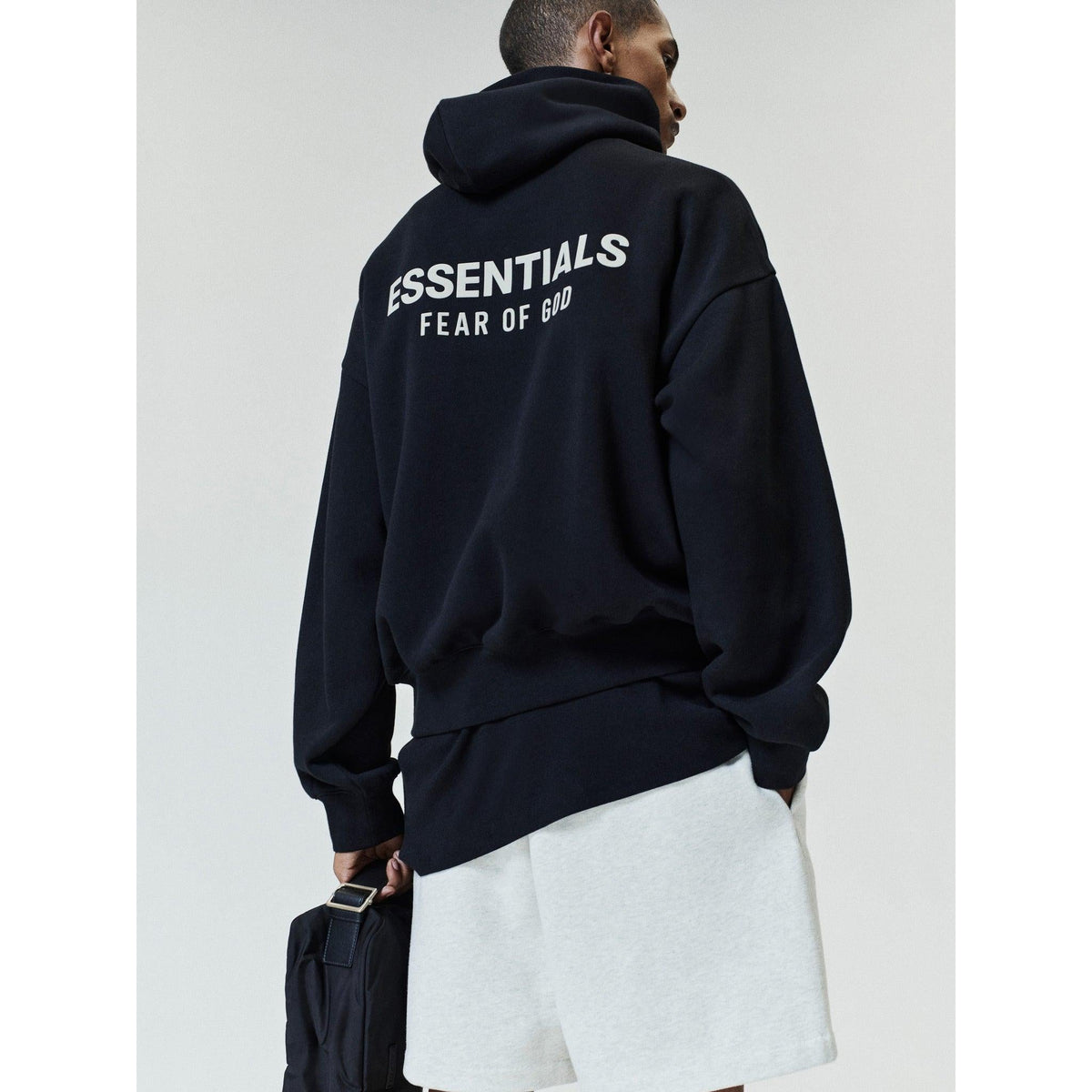 Fear of God Essentials FW26 Classic Back Logo Hoodie Black - Im Your Wardrobe
