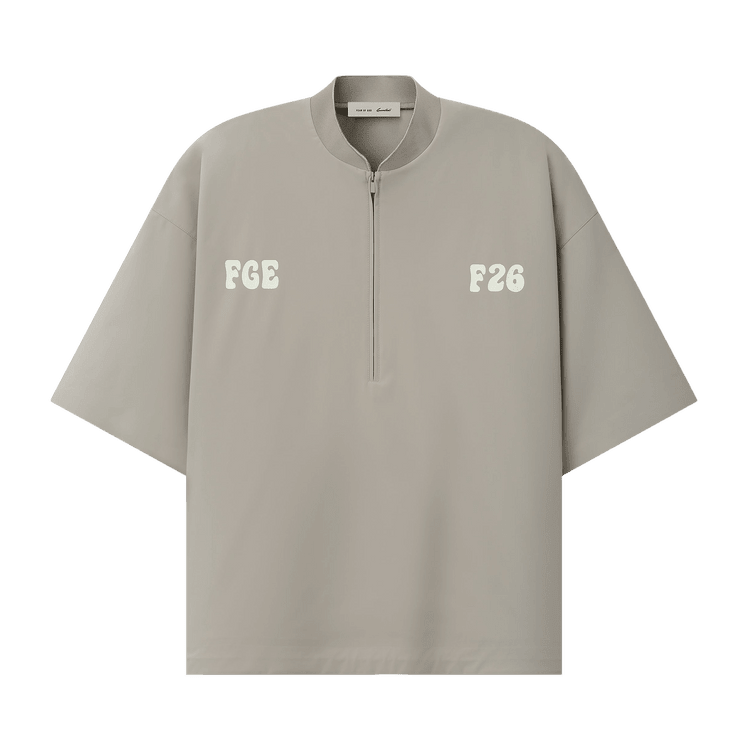 Fear of God Essentials Half Zip Shirt Seal (SS26) - Im Your Wardrobe