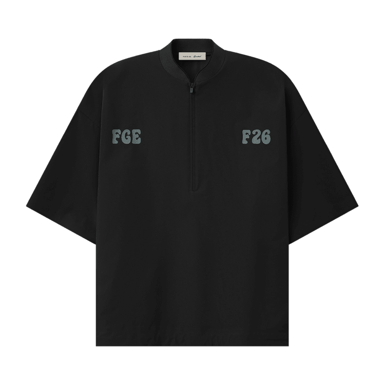 Fear of God Essentials Half Zip Shirt Vintage Black (SS26) - Im Your Wardrobe