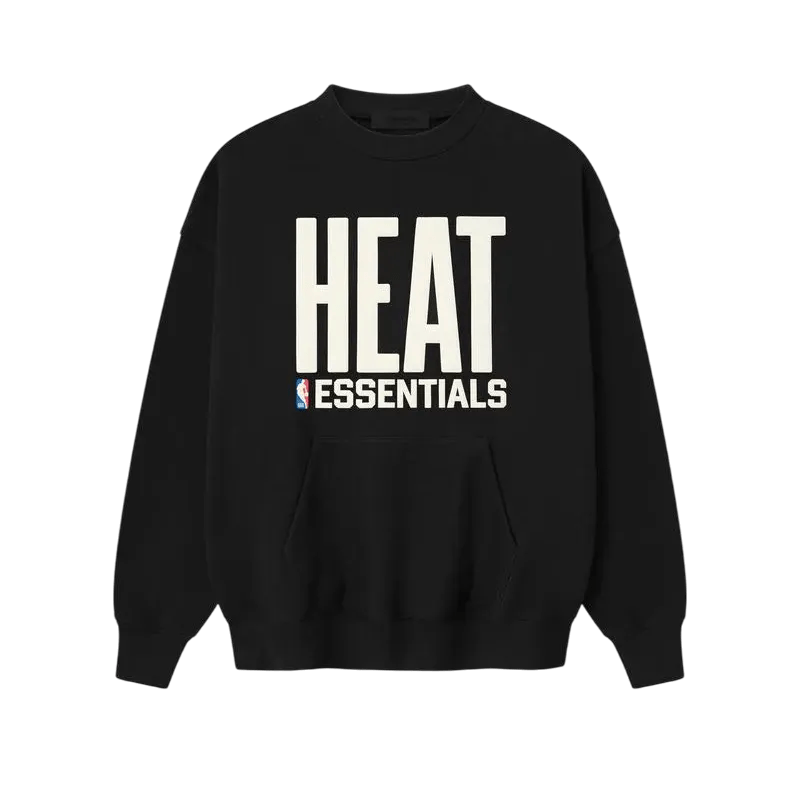 Fear of God Essentials Heat Sport Crewneck Vintage Black - Im Your Wardrobe
