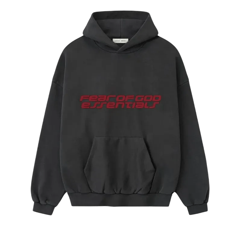Fear of God Essentials Heavy Fleece 90s Hoodie Iron Grey - Im Your Wardrobe