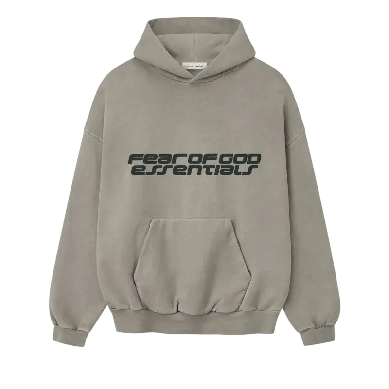 Fear of God Essentials Heavy Fleece 90s Hoodie Smoke Grey - Im Your Wardrobe