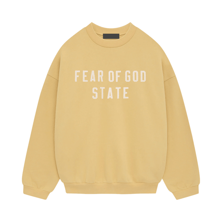 Fear of God Essentials Heavy Fleece Crewneck Amber (FW24) - Im Your Wardrobe