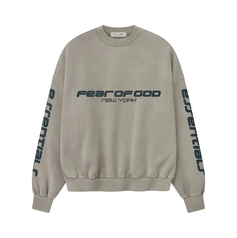 Fear of God Essentials Heavy Fleece Cropped Relaxed Sweatshirt Smoke Grey - Im Your Wardrobe
