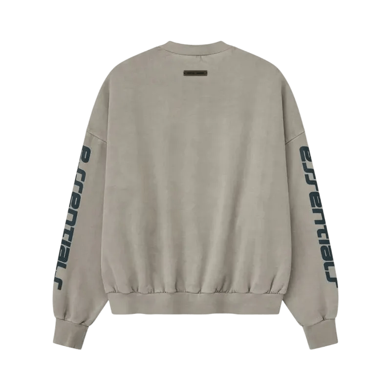 Fear of God Essentials Heavy Fleece Cropped Relaxed Sweatshirt Smoke Grey - Im Your Wardrobe