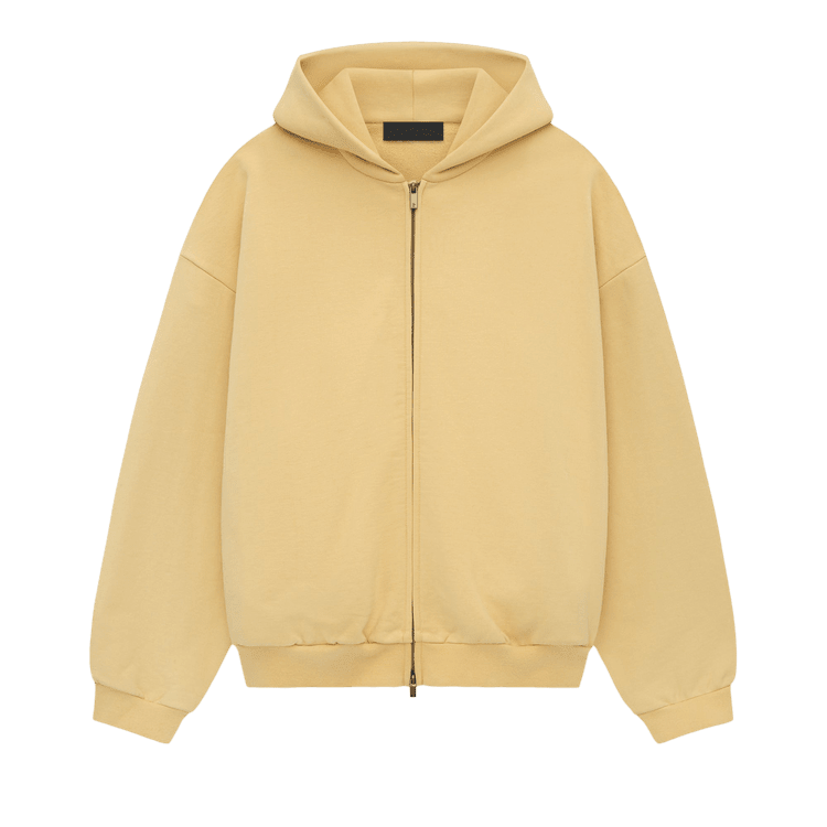 Fear of God Essentials Heavy Fleece Full Zip Hoodie Amber (FW24) - Im Your Wardrobe