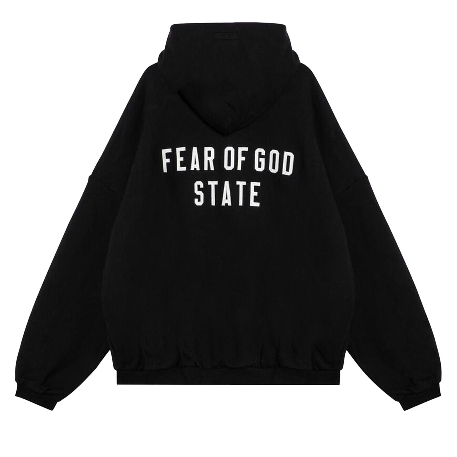 Fear of God Essentials Heavy Fleece Full Zip Hoodie Black (FW24) - Im Your Wardrobe