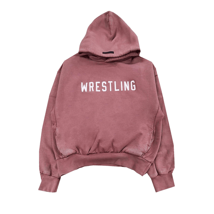 Fear of God Essentials Heavy Fleece Vintage Shrunken Hoodie Crimson (FW24) - Im Your Wardrobe