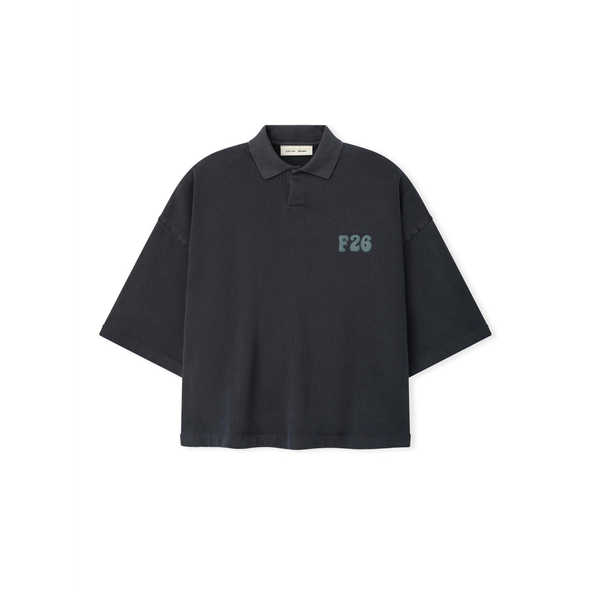 Fear of God Essentials Heavy Jersey Cropped Polo Washed Iron Grey - Im Your Wardrobe