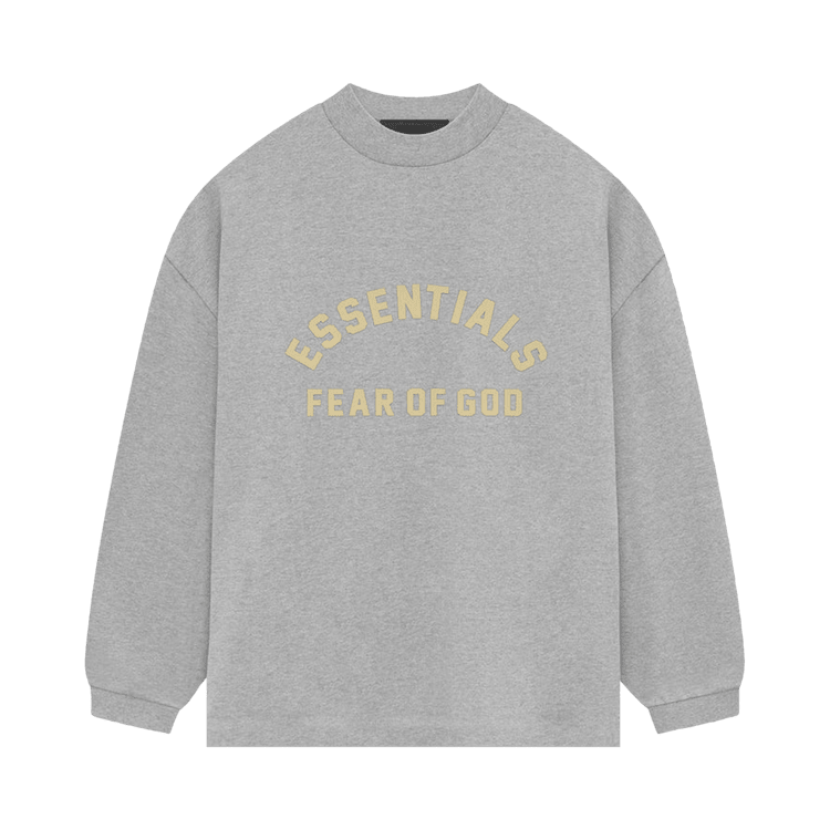 Fear of God Essentials Heavy Jersey Long-Sleeve T-Shirt Light Heather Grey (SS24) - Im Your Wardrobe