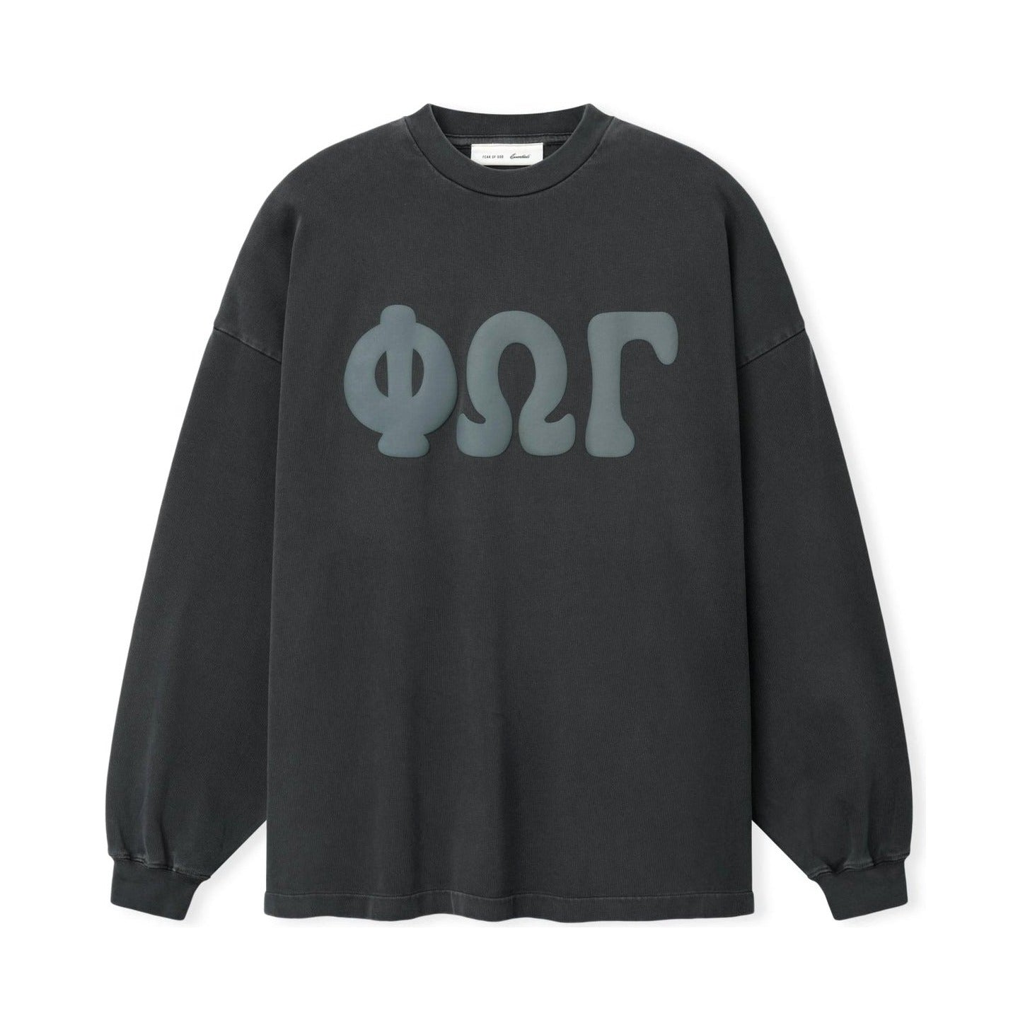 Fear of God Essentials Heavy Jersey Merch Long Sleeve Tee Washed Iron Grey - Im Your Wardrobe