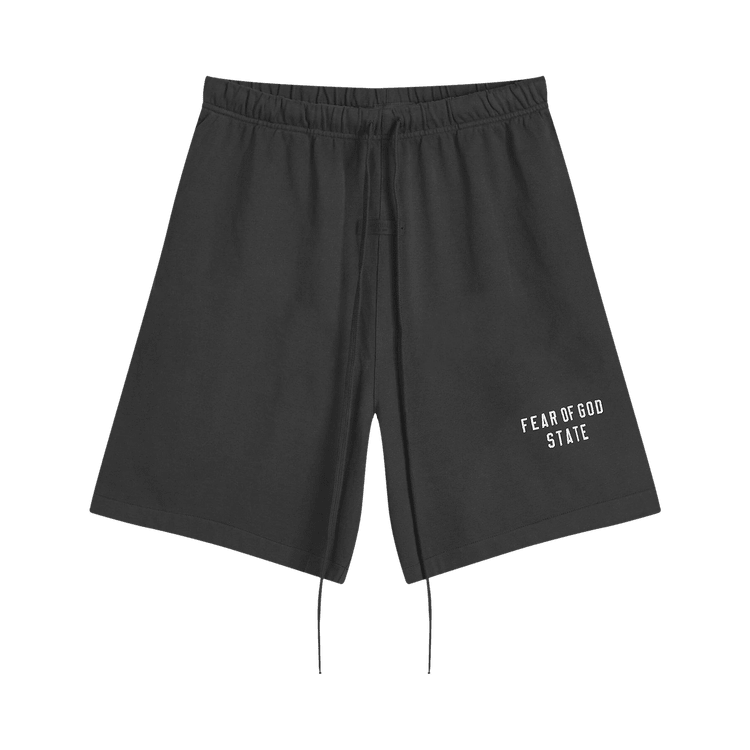 Fear of God Essentials Heavy Jersey Soccer Short Black (FW24) - Im Your Wardrobe