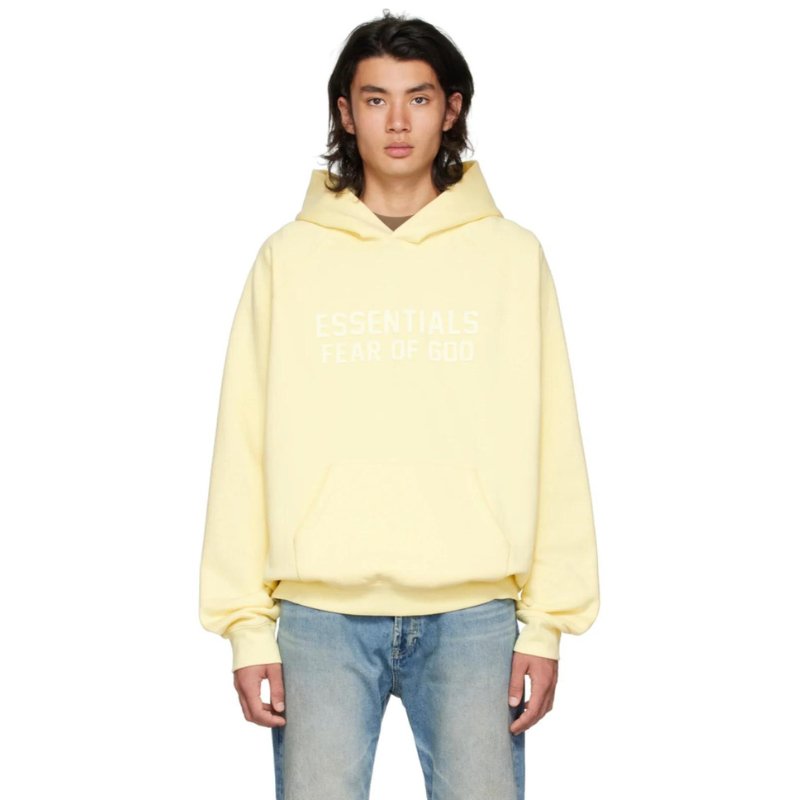 Yellow essentials hoodie sale