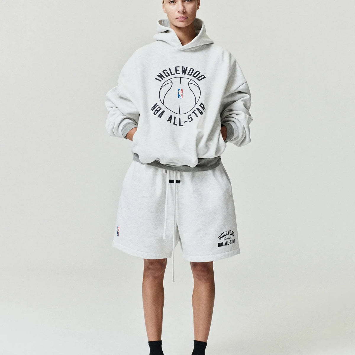 Fear Of God Essentials Inglewood X All Star Weekend '26 90s Hoodie Oatmeal Heather - Im Your Wardrobe