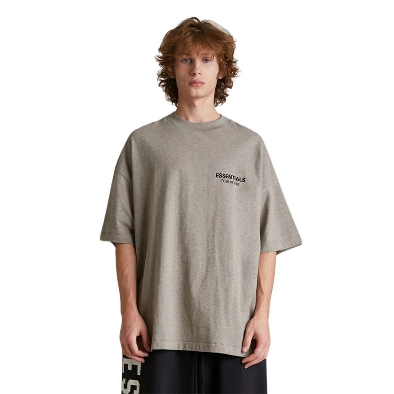 Fear of God Essentials Jersey Crewneck T-Shirt (Heather Gray) (FW24) - Im Your Wardrobe