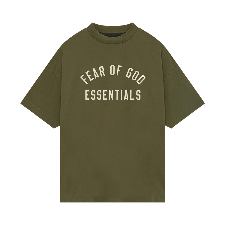 Fear of God Essentials Jersey Crewneck Tee Military (FW24) - Im Your Wardrobe