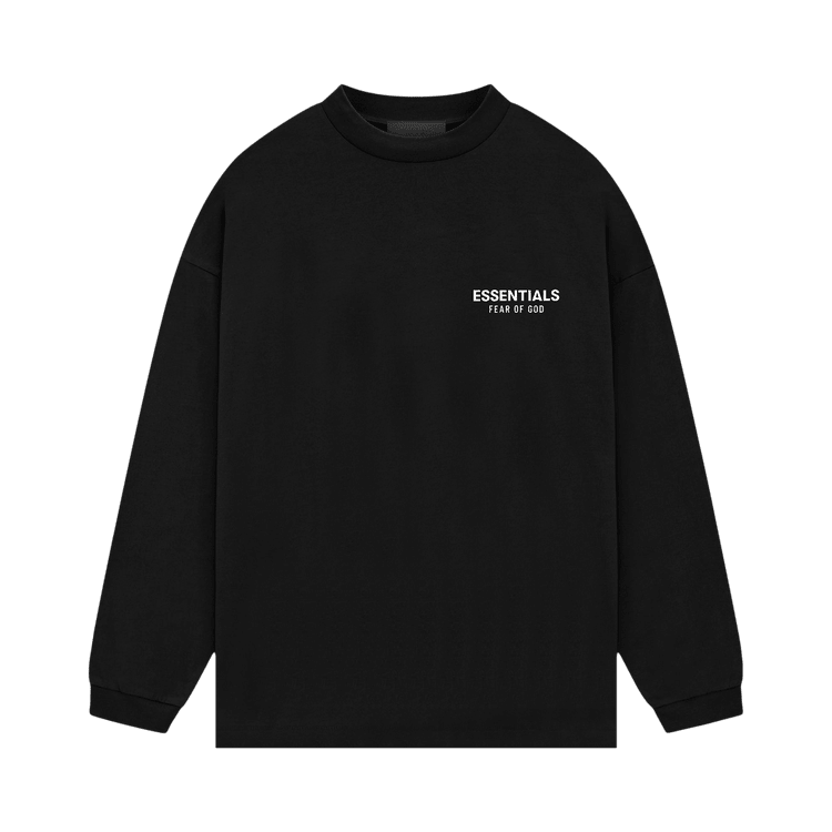 Fear of God Essentials Jersey Long-Sleeve Shirt Black (FW24) - Im Your Wardrobe