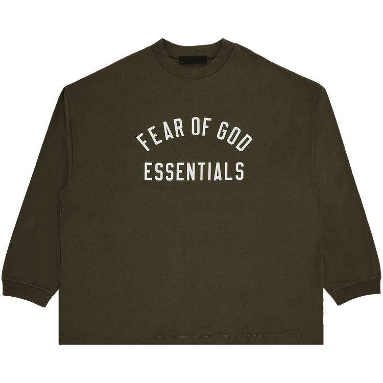 Fear of God Essentials Jersey Long-Sleeve Tee Military (FW24) - Im Your Wardrobe