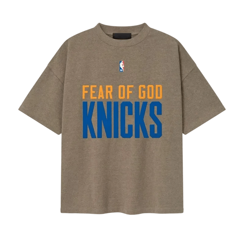 Fear of God Essentials Knicks 90s Tee Homestead Heather - Im Your Wardrobe