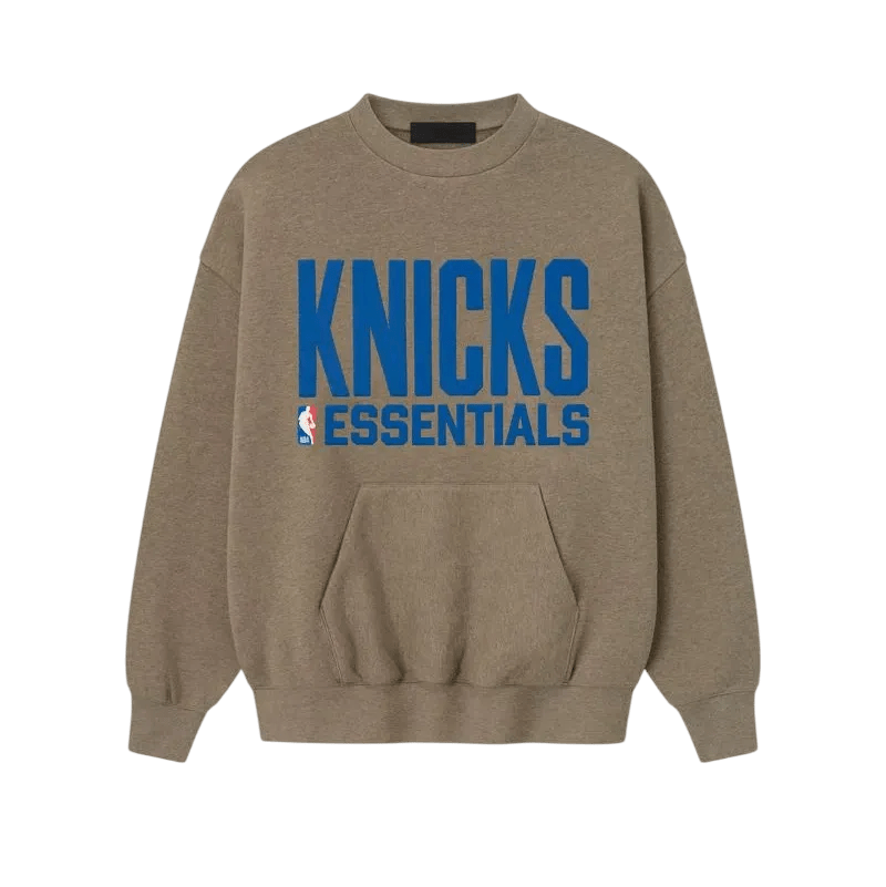 Fear of God Essentials Knicks Sport Crewneck Homestead Heather - Im Your Wardrobe
