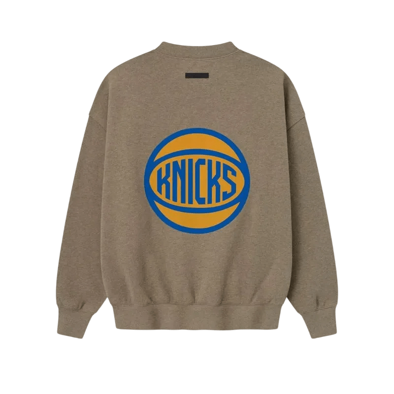 Fear of God Essentials Knicks Sport Crewneck Homestead Heather - Im Your Wardrobe