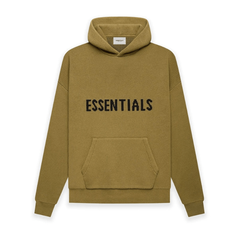 Fear of God Essentials Knit Pullover Hoodie &#39;Amber&#39; (FW21) - Im Your Wardrobe