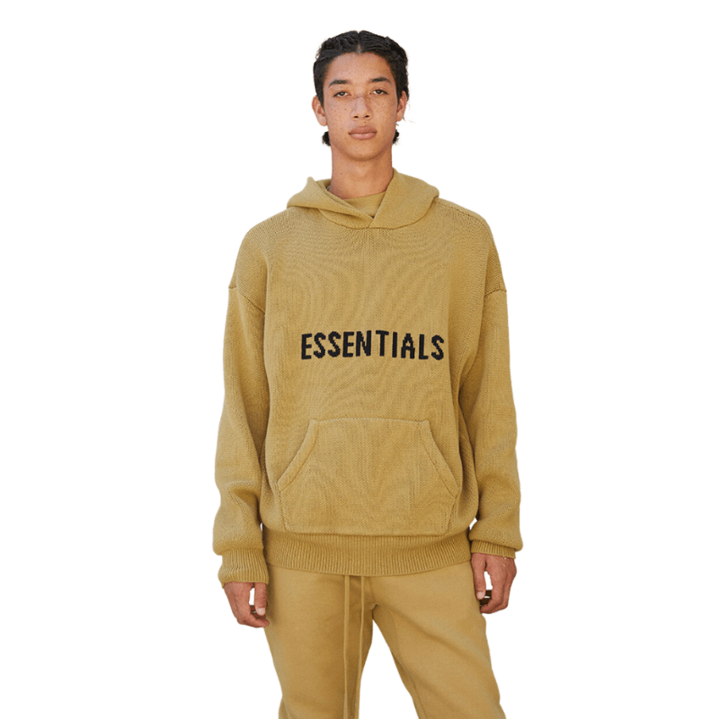 Fear of God Essentials Knit Pullover Hoodie &#39;Amber&#39; (FW21) - Im Your Wardrobe