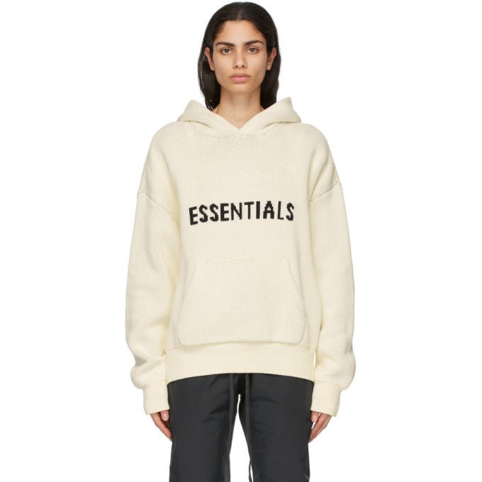 Fear of God Essentials Knit Pullover Hoodie &#39;Buttercream&#39; (SS21) - Im Your Wardrobe