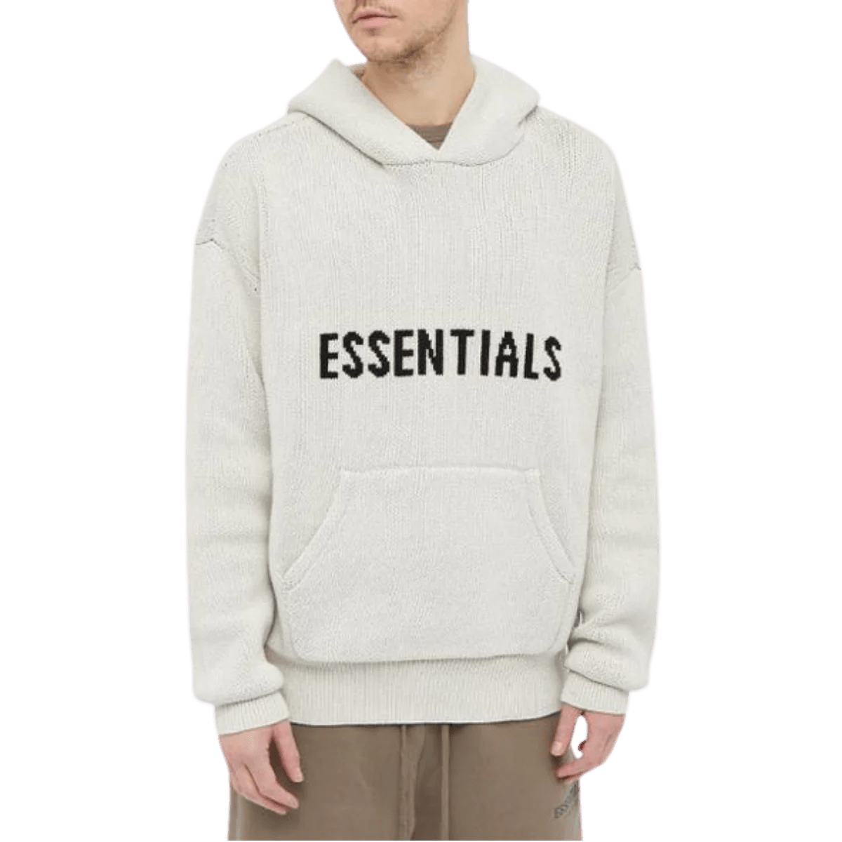 Fear of God Essentials Knit Pullover Hoodie (Light Heather Oatmeal) (SS21) - Im Your Wardrobe