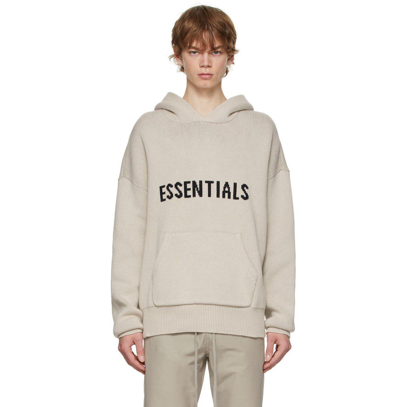 Fear of God Essentials Knit Pullover Hoodie Moss (SS21) - Im Your Wardrobe