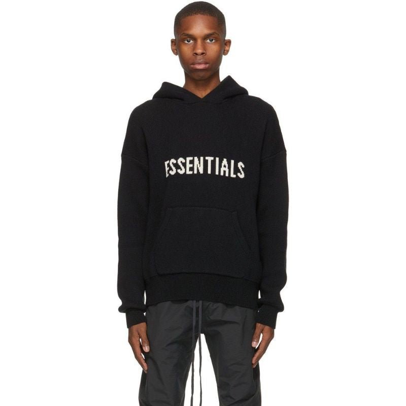 Fear of God Essentials Knit Pullover Hoodie (SS21) Black - Im Your Wardrobe