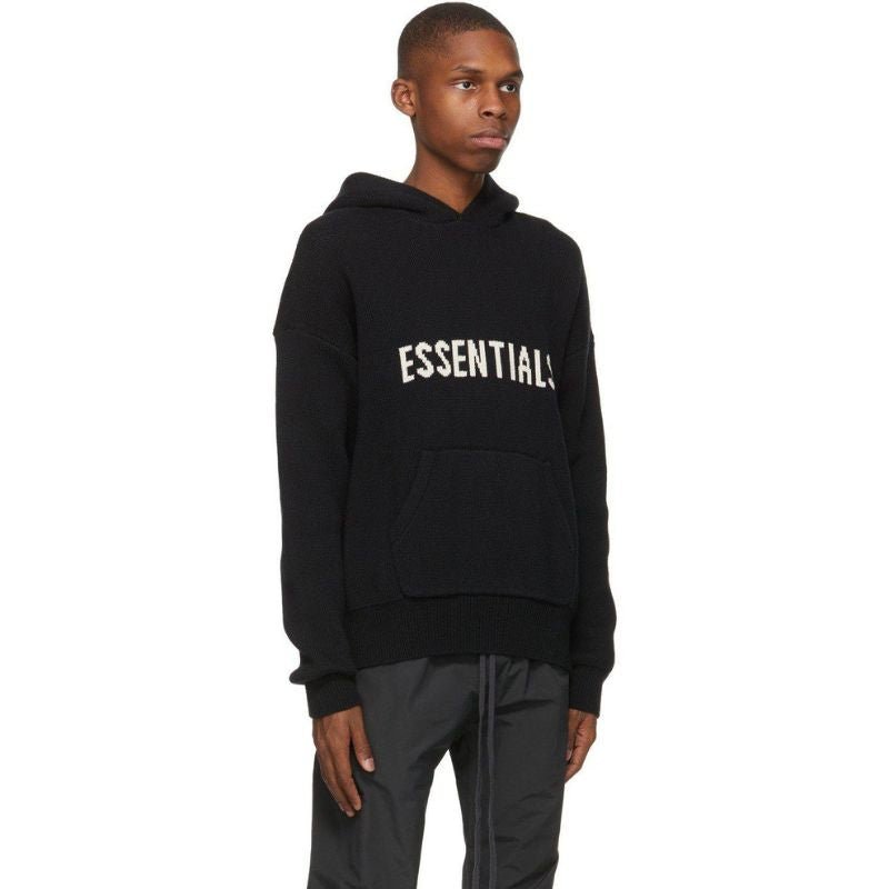 Fear of God Essentials Knit Pullover Hoodie (SS21) Black - Im Your Wardrobe